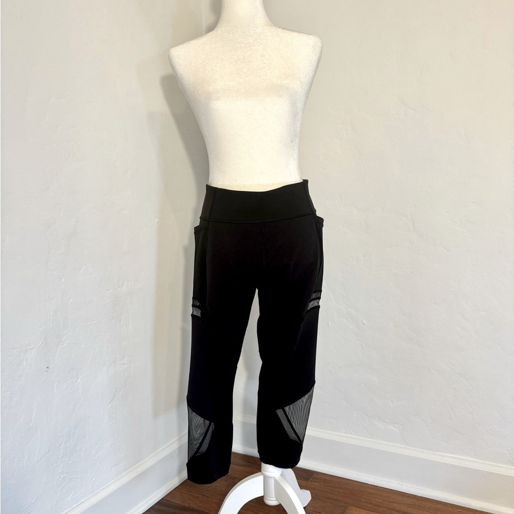 Lululemon Cropped Leggings with Mesh Cutouts